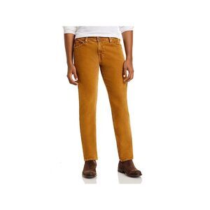 ADRIANO GOLDSCHMIED Mens Brown Straight Leg, Slim Fit Cotton Blend Pants 33R